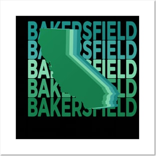 Bakersfield California Green Repeat Posters and Art